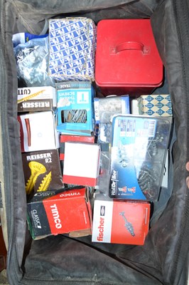 Lot 877 - Case containing various boxes of screws and...