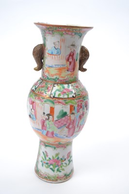 Lot 324 - Cantonese porcelain vase decorated with...