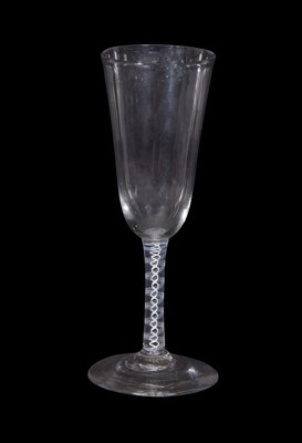 Lot 347 - Cordial glass with drawn bowl above an opaque...
