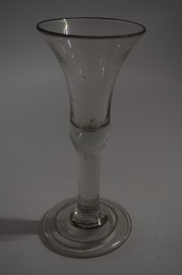 Lot 332 - Vintage wine glass, the bell and bowl above a...