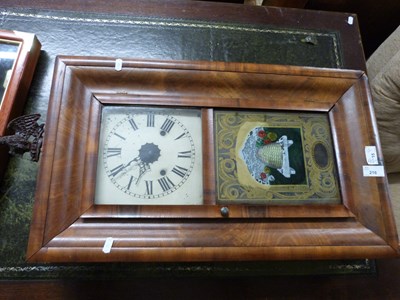 Lot 216 - Late 19th Century American wall clock with...