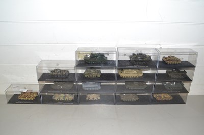 Lot 28 - A collection of cased model tanks