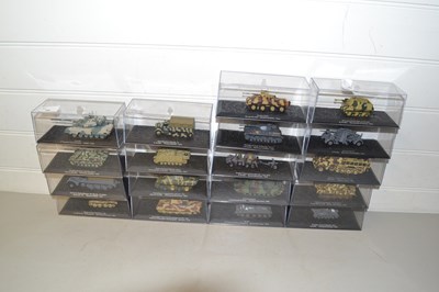 Lot 72 - Collection of cased toy military vehicles,...