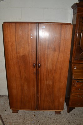 Lot 205 - Mid Century hardwood double door wardrobe