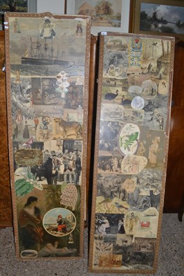 Lot 208 - Vintage dressing screen with decoupage decoration
