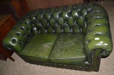 Lot 231 - Green Chesterfield two seater sofa