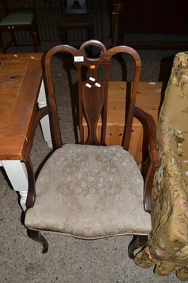 Lot 235 - Edwardian mahogany framed armchair