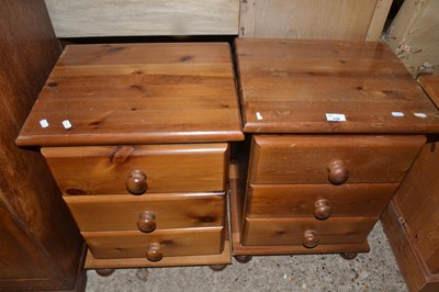Lot 239 - Pair of pine bedside cabinets