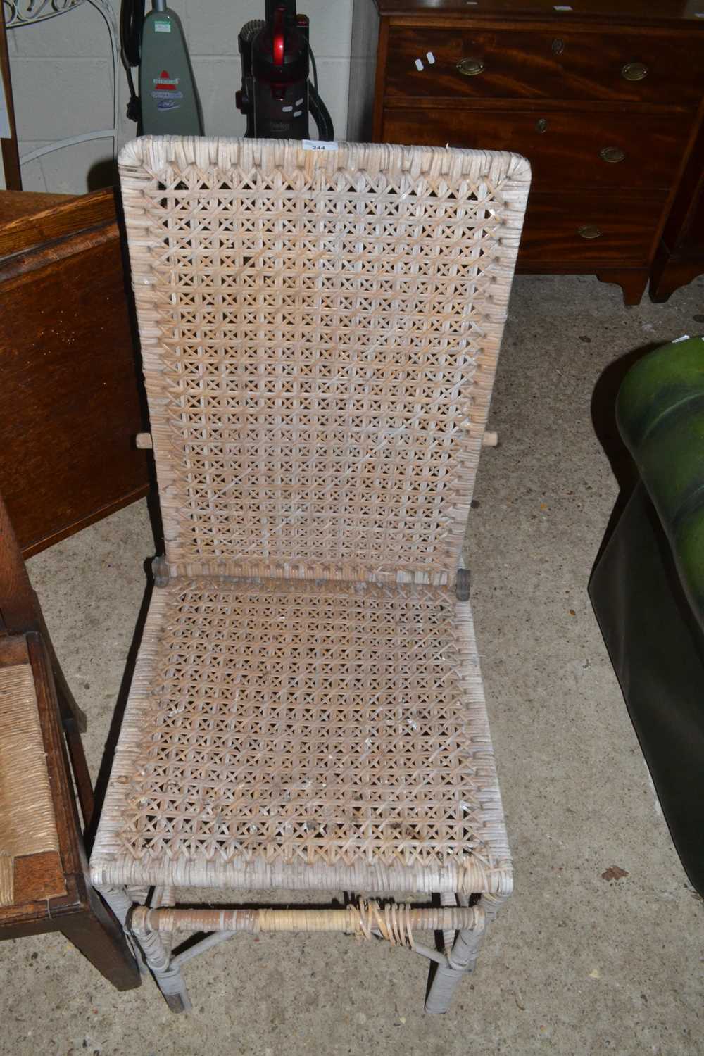 Lot 244 Vintage cane adjustable recliner chair