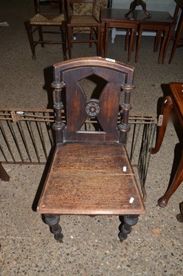 Lot 254 - 19th Century oak hall chair