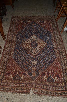 Lot 270 - Antique Middle Eastern wool floor rug, 215cm...