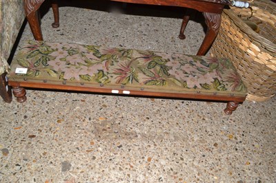 Lot 287 - Rectangular foot stool with floral tapestry cover