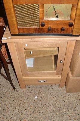Lot 291 - Light oak hi-fi cabinet