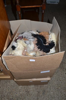 Lot 291A - Two boxes of various off cuts of sheepskin