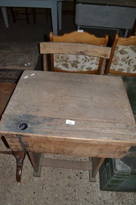 Lot 305 - Vintage combination school desk and chair
