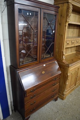 Lot 319 - Edwardian mahogany bureau bookcase