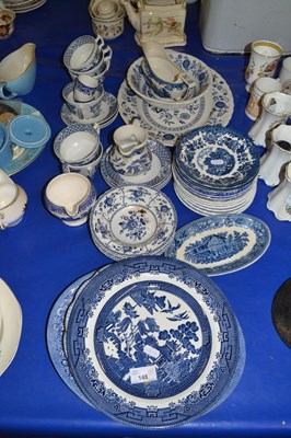 Lot 148 - Quantity of blue and white dinner and tea...