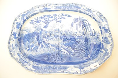 Lot 369 - Large Spode platter circa 1820 printed with a...