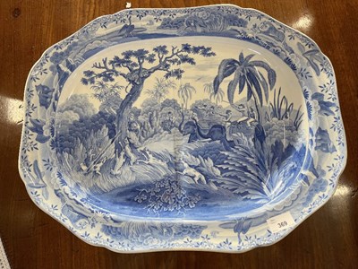 Lot 369 - Large Spode platter circa 1820 printed with a...