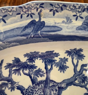 Lot 369 - Large Spode platter circa 1820 printed with a...