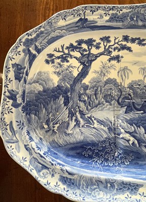 Lot 369 - Large Spode platter circa 1820 printed with a...