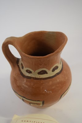 Lot 362 - Pottery Argentinian jug made by Indios Chane...