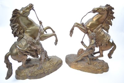 Lot 394 - A pair of Marley horses , after Guillaume...