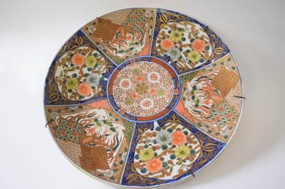 Lot 387 - Japanese porcelain charger, early 20th Century...