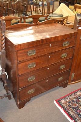 Lot 580 - 19th Century mahogany chest with four...