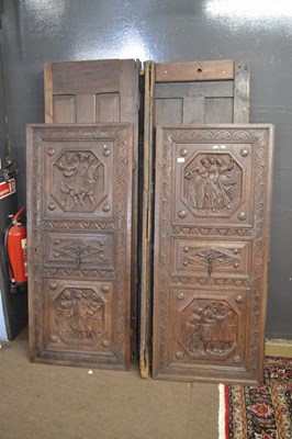 Lot 631 - Large 17th or 18th Century Flemish oak two...