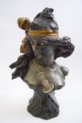 Lot 457 - Salome Art Nouveau Spelter bust