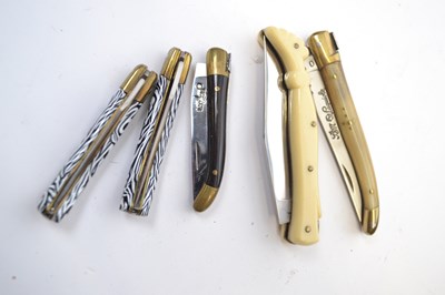 Lot 504 - Five Laguiole pen knives