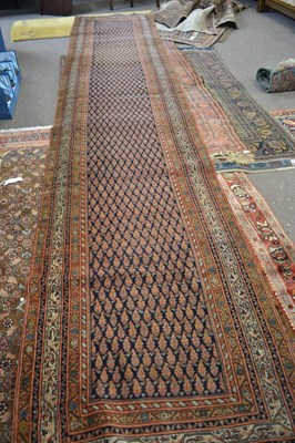 Lot 656 - Antique causasian runner carpet decorated with...