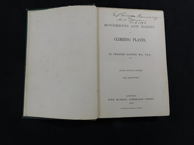 Lot 326 - CHARLES DARWIN: THE MOVEMENT AND HABITS OF...