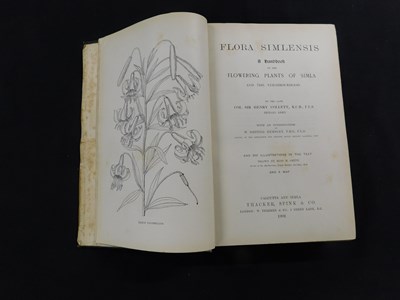 Lot 327 - SIR HENRY COLLETT: FLORA SIMLENSIS A HANDBOOK...