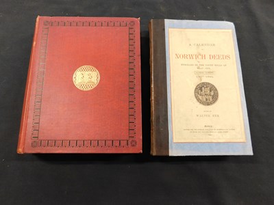 Lot 393 - WALTER RYE:2 Titles: AN INDEX TO NORFOLK...