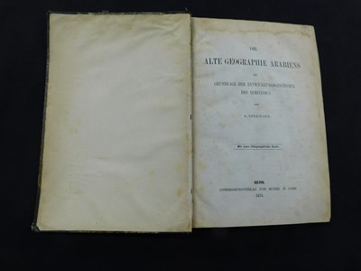 Lot 428 - ALOYS SPRENGER: DIE ALTE GEOGRAPHIE ARABIENS...