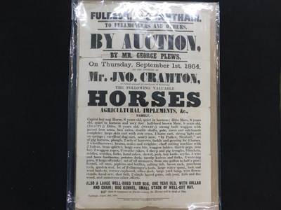 Lot 471 - A Victorian auction poster 'Fulbeck, Near...