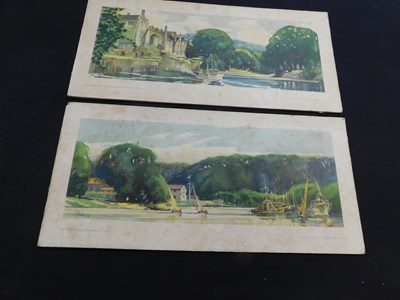 Lot 412 - S Agnew Mercer FRSA - 2 coloured railway...