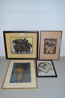 Lot 22 - Mixed Lot: Black and white print mother and...