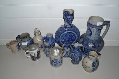 Lot 28 - Mixed Lot: German stone ware jugs, mugs and...