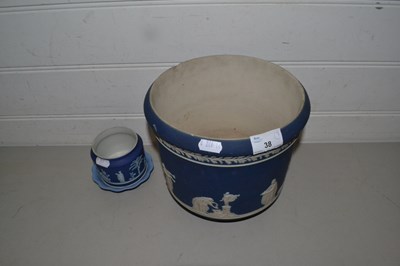 Lot 38 - Adams Jasper Ware jardiniere together with two...