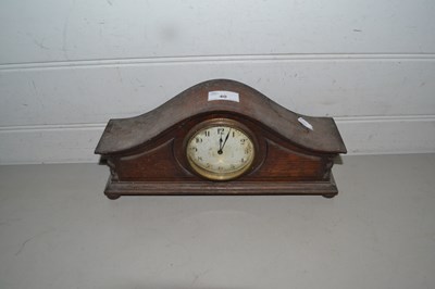 Lot 40 - Early 20th Century oak cased mantel clock of...