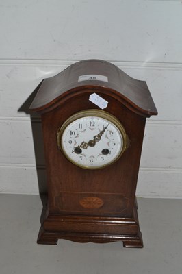 Lot 48 - Early 20th Century mantel clock with floral...