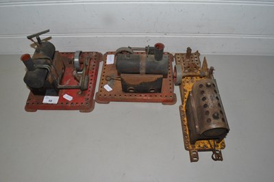 Lot 58 - Group of three Mamod & Mecano methanol...