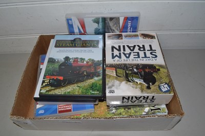 Lot 70 - Box of various railway related DVD's etc