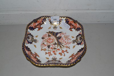 Lot 108 - Crown Derby gilt decorated octagonal dish