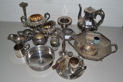 Lot 155 - Mixed Lot: Various assorted silver plated...