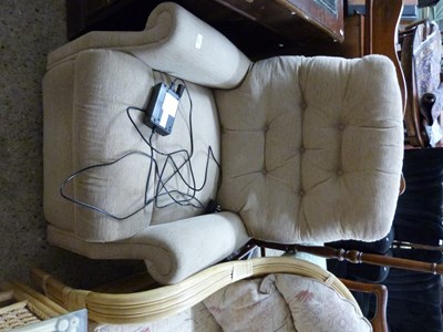 Lot 219 - Beige electric recliner chair