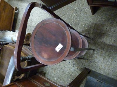 Lot 254 - Mahogany three tier cake stand